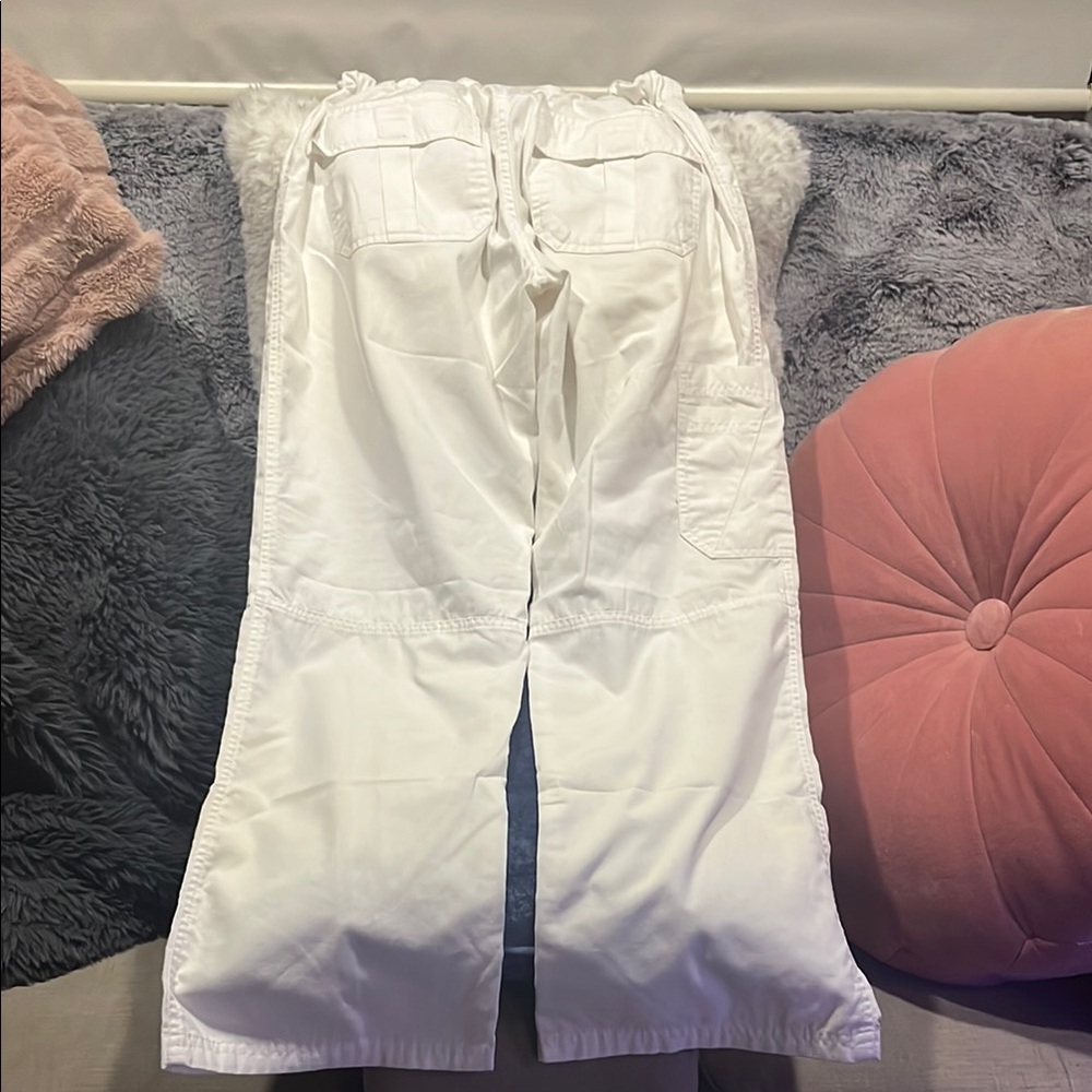 White Cargo Scrub Pants - Picture 2 of 2